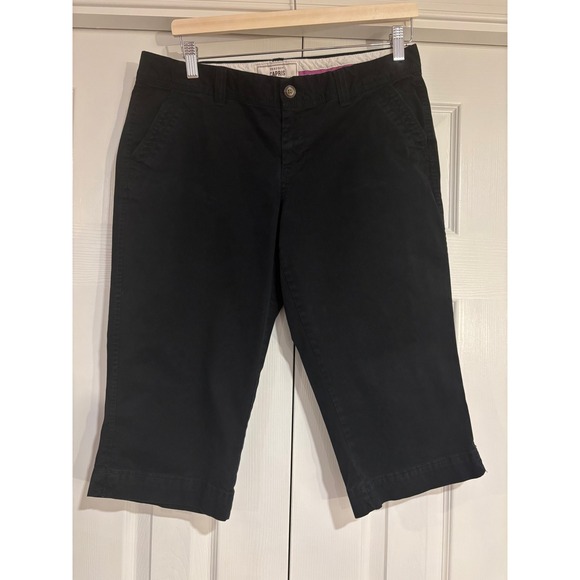 Old Navy Pants - Old Navy Perfect Capris Black Chino Women's 10